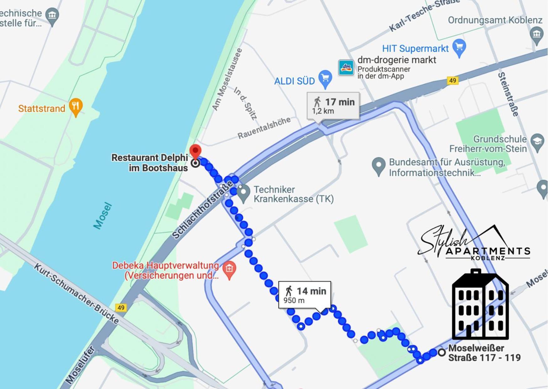 New York Apartment - Fuer Freunde & Familien, Stadtnah, Parkplatz, E-Ladestation, Gitterbox Fuer Fahrraeder, Fitnessstudio, Digitale Gaestemappe Mit Restaurant- Und Unternehmenstipps Koblenz  Bagian luar foto